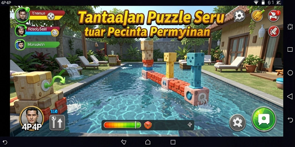 Screenshot utama menunjukkan gameplay memikat dari 4P4P.