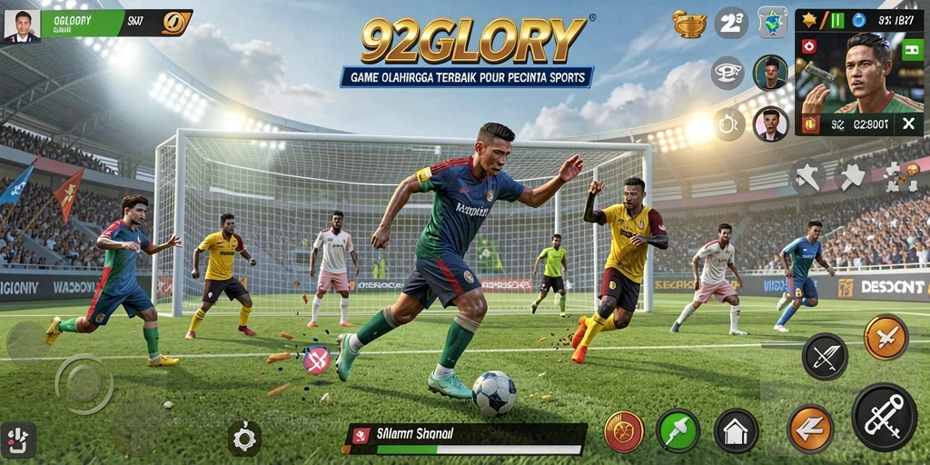 Gameplay seru dan menarik di 92GLORY yang menggambarkan olahraga.