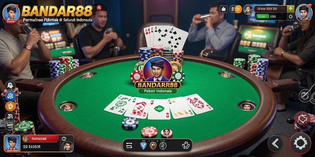Gambaran gameplay Poker yang seru dan interaktif di BANDAR88.