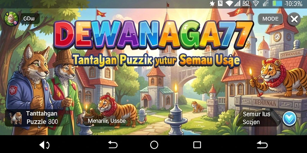 Screenshot gameplay DEWANAGA77 menampilkan tantangan puzzle yang menantang.