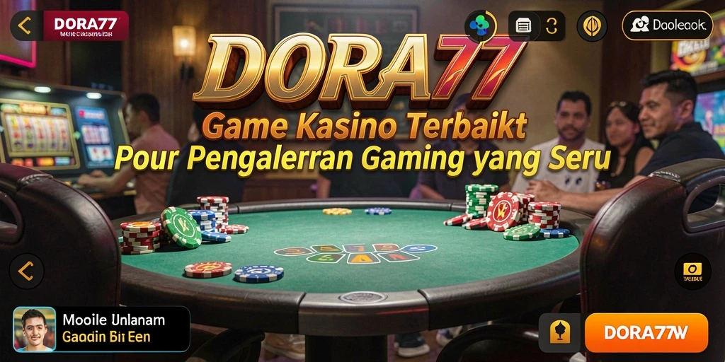 Tampilan menarik DORA77 saat gameplay Kasino berlangsung.