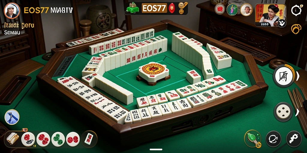 Gameplay menegangkan dalam permainan Mahjong EOS77 dengan grafis menarik.