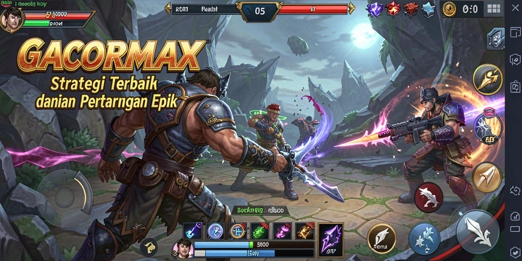 Tampilan gameplay GACORMAX yang dramatis dan strategis.