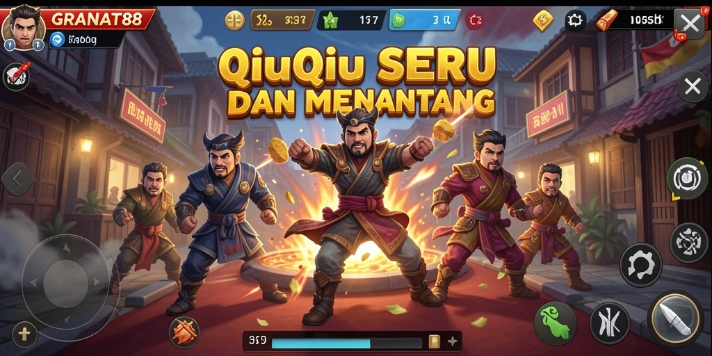Screenshot gameplay GRANAT88 yang menunjukkan momen seru permainan QiuQiu.