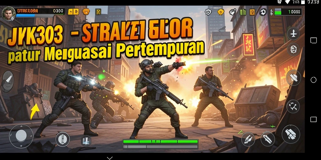 Screenshot gameplay JKT303 yang menunjukkan pertempuran strategi yang intens.
