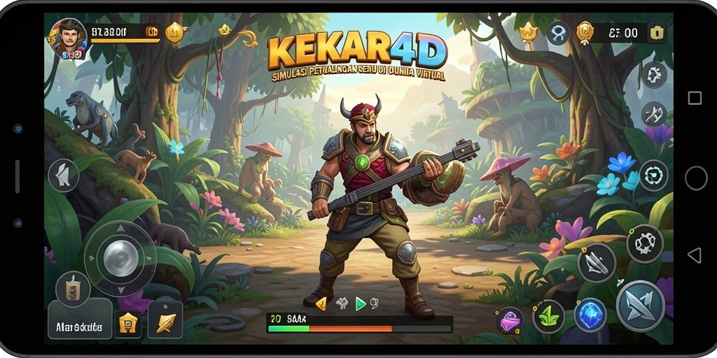 Tampilan gameplay menarik dari KEKAR4D yang menghadirkan dunia simulasi yang hidup.