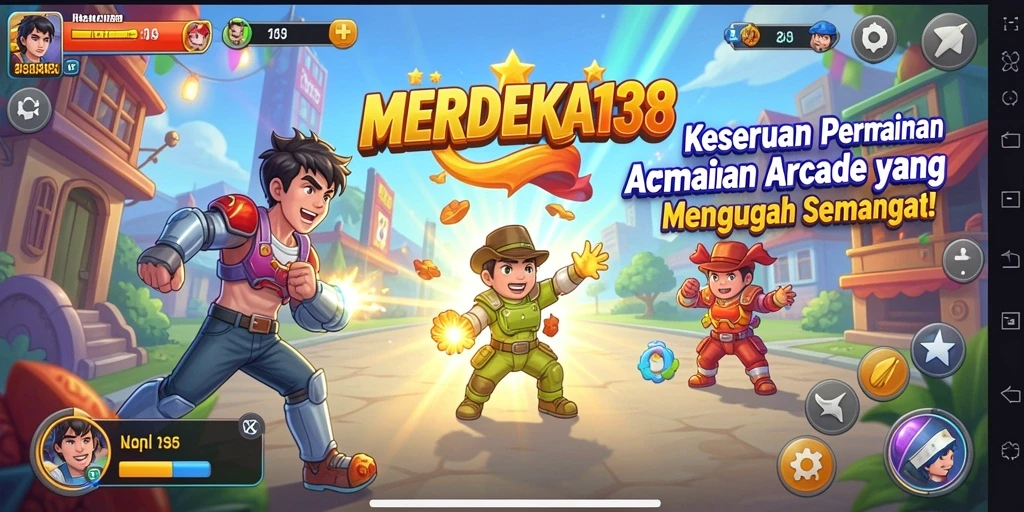 Tampilan screenshot MERDEKA138 yang menampilkan aksi seru permainan Arcade.