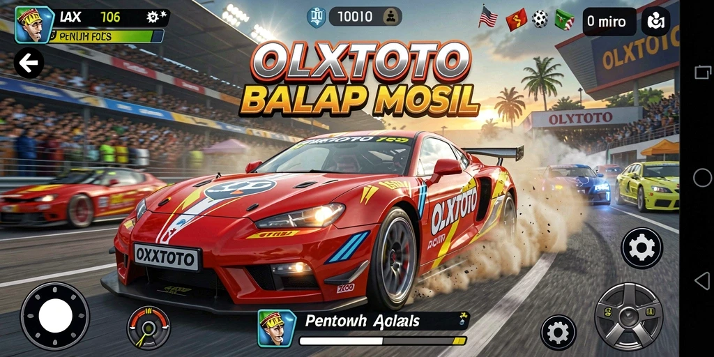 Gameplay OLXTOTO dengan adrenalin tinggi dalam balapan yang kompetitif.