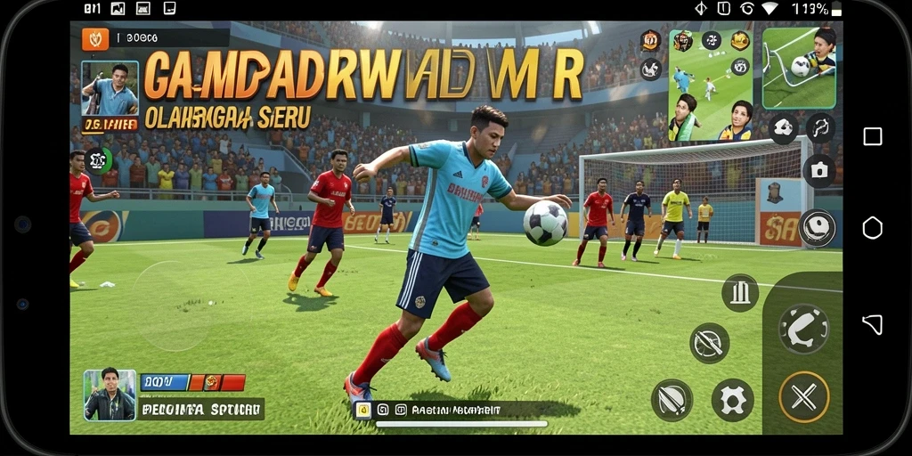 Tampilan gameplay <strong>PANDAWIN</strong> yang menampilkan aksi seru di arena olahraga.
