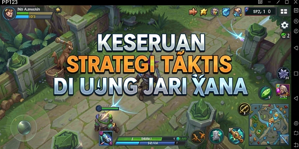 Tangkapan layar gameplay PP123 menampilkan aksi strategi yang mendebarkan.