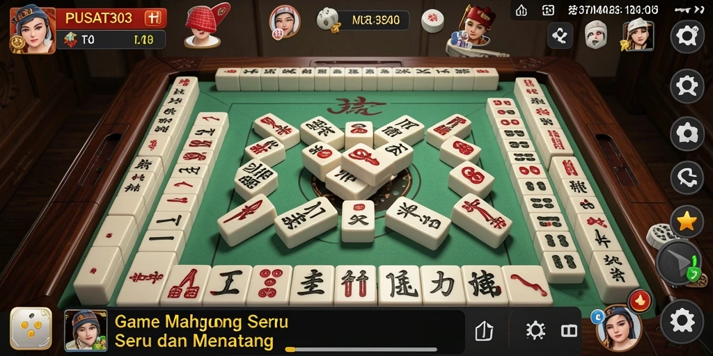 Tampilan gameplay PUSAT303 yang menakjubkan dengan grafis Mahjong.