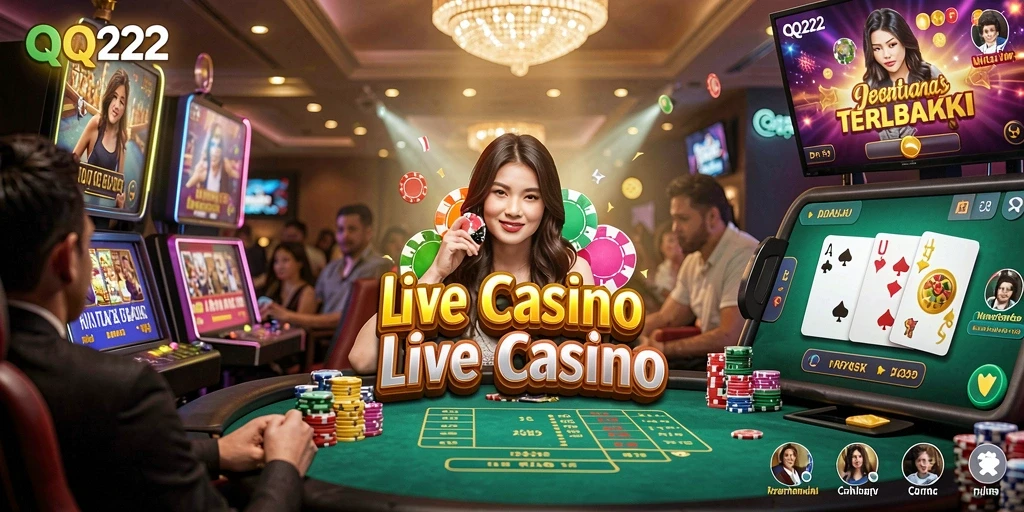Tampilan gameplay Live Casino yang mendebarkan dan realistis.