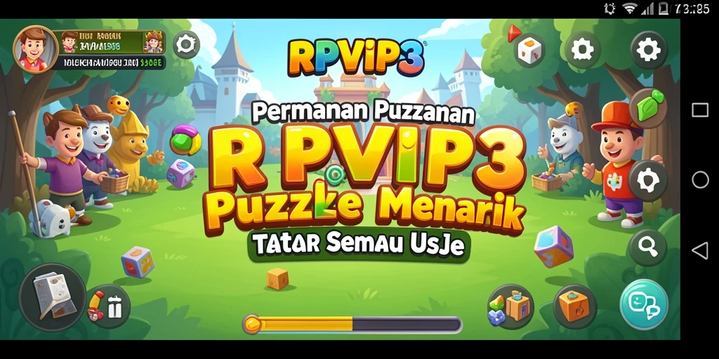 Tampilan gameplay RPVIP3 yang menarik dengan berbagai tantangan puzzle.