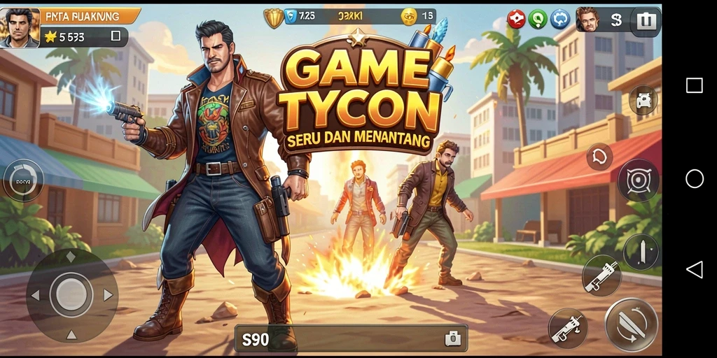 Screenshot gameplay S80 menunjukkan pengalaman seru dalam membangun dan mengelola bisnis.