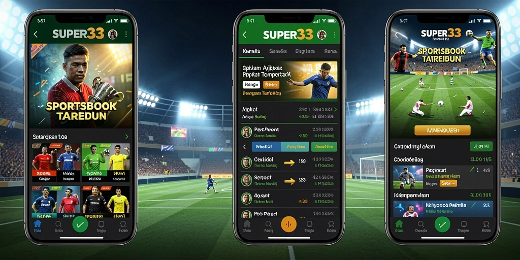 Tampilan gameplay Sportsbook SUPER33 dengan berbagai pilihan taruhan yang menarik.