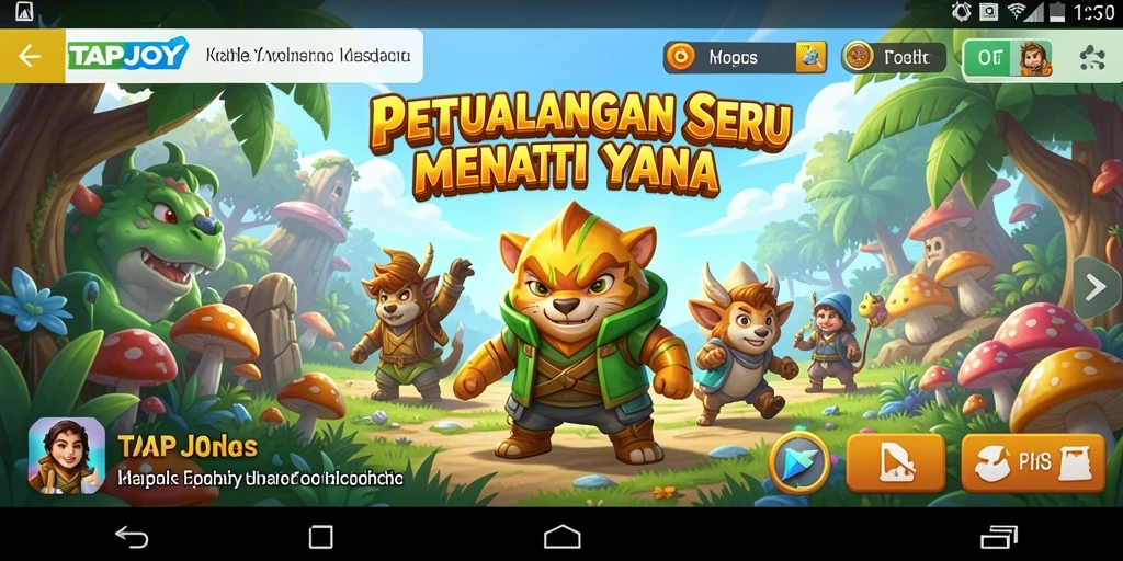 TAPJOY menampilkan gameplay petualangan yang menakjubkan dan menarik.