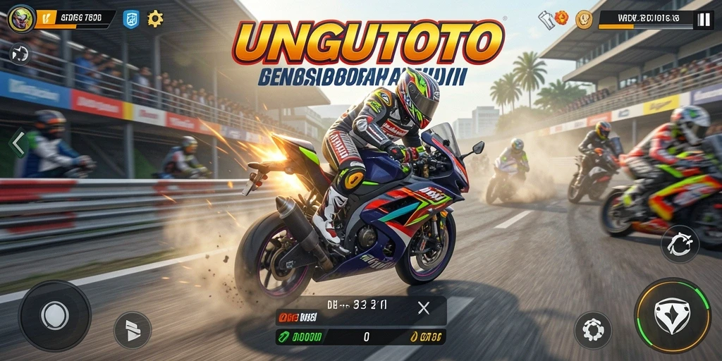 Gameplay menegangkan dari balapan motor UNGUTOTO.