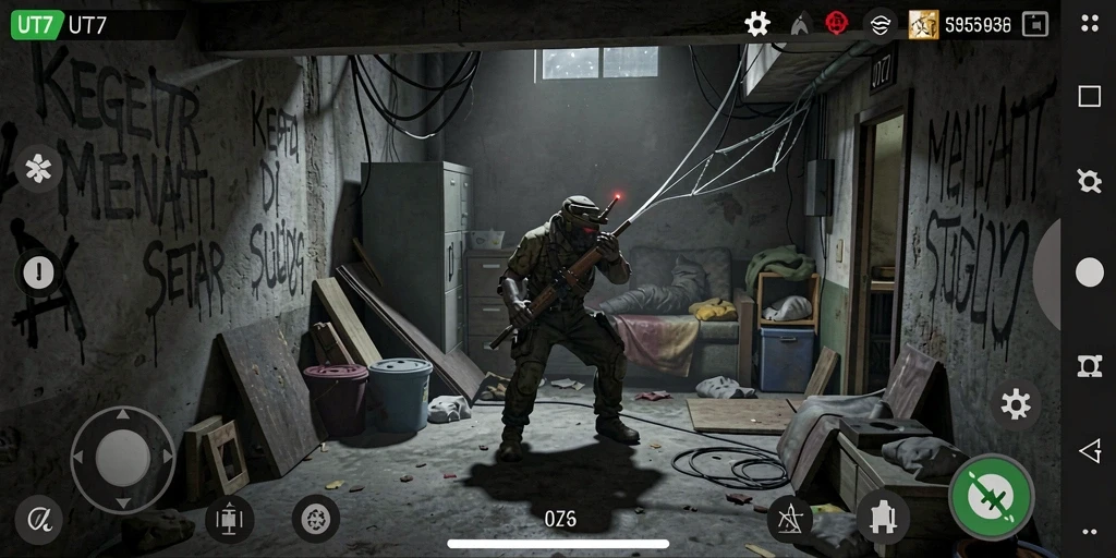 Gameplay UT77 yang mencekam dan menegangkan di dunia horor.