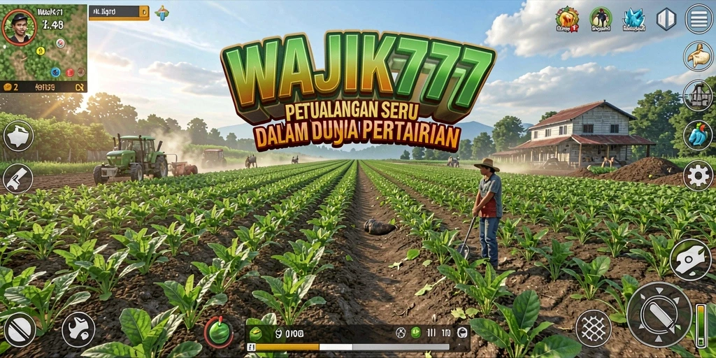 Tangkapan layar gameplay WAJIK777 yang menampilkan aktivitas bertani yang seru.